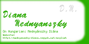 diana mednyanszky business card
